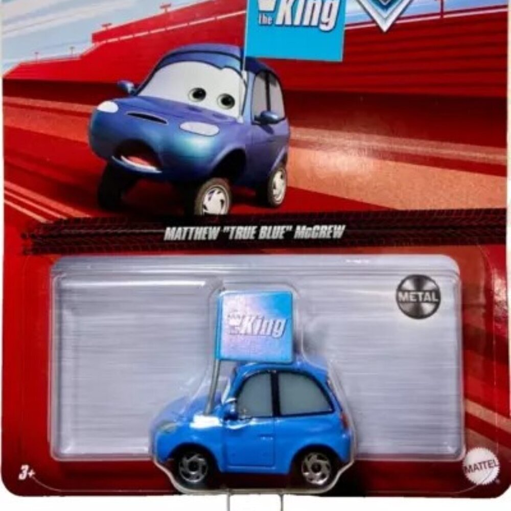 Disney Pixar Cars The King Mathew True Blue McCrew Metal Series Toy Car NIP 2022